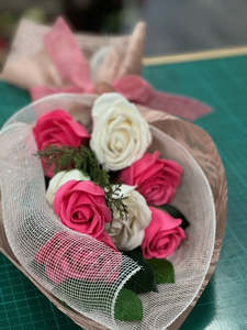 Soap Flower Bouquets: Soap Flower Bouquet - Dark Pink