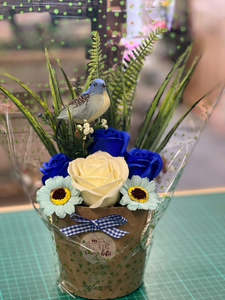 Soap Flower Box - Forest Blue