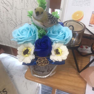 Soap Flower Boxes: Soap Flower Box - Blue Theme