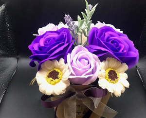 Soap Flower Boxes: Soap Flower Box - Purple