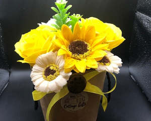 Soap Flower Boxes: Soap Flower Box - Yellow