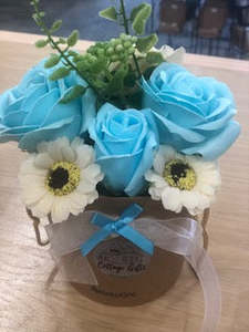 Soap Flower Boxes: Soap Flower Box - Blue