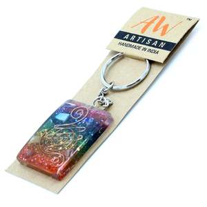 Orgonite: Orgonite Power Keyring - Home Protect Copper and Chakra