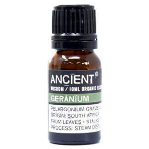 Organic Essential Oils 10ml: Geranium Organic Essential Oil - 10ml