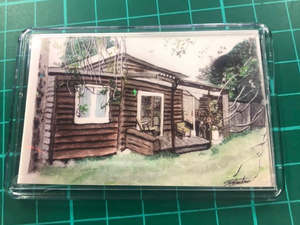 Fridge Magnet - Print Kiwi Bach by Sian Steadman