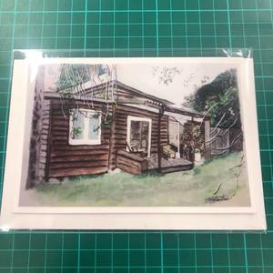 Fridge Magnets Cards Prints By Sian Steadman: Hand Made Card - Print Kiwi Bach by Sian Steadman