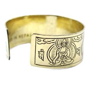 Inspiration Bracelets Brass Copper: Brass Tibetan Bracelet - Five Buddha