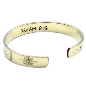 Inspiration Bracelets Brass Copper: Inspiration Bracelet - Brass Sunrise, Galaxy, Stars, Earth