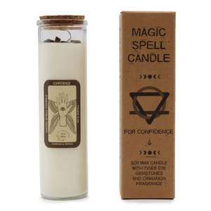 Magic Spell Candles: Magic Spell Candle - Confidence - Tiger Eye and Cinnamon & Orange
