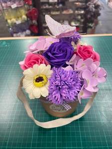 Easter Themed Soap Flower Boxes: Soap Flower Box - Purple/Pink