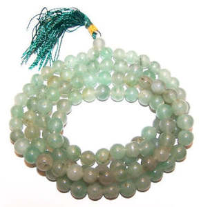 Gemstone Mala Beads: 108 Bead Mala - Green Aventurine