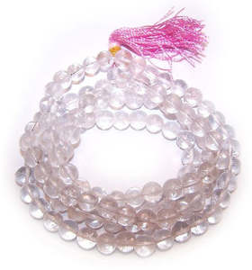 Gemstone Mala Beads: 108 Bead Mala - Rock Crystal