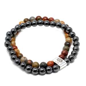 Magnetic Gemstone Bracelets: Magnetic Gemstone Bracelet - Picasso Jasper