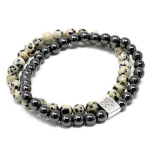 Magnetic Gemstone Bracelets: Magnetic Gemstone Bracelet - Dalmatian Jasper Chakra