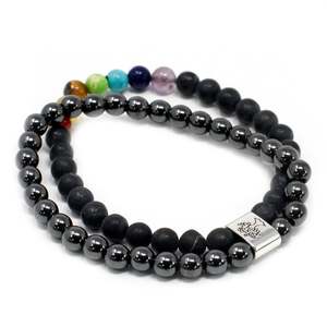 Magnetic Gemstone Bracelets: Magnetic Gemstone Bracelet - Black Stone Chakra