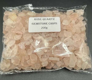 Gemstone Chips And Stones: Rose Quartz Gemstone Chips - 200g