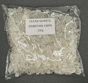Gemstone Chips And Stones: Clear Quartz Gemstone Chips - 200g