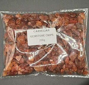 Gemstone Chips And Stones: Carnelian Gemstone Chips - 200g