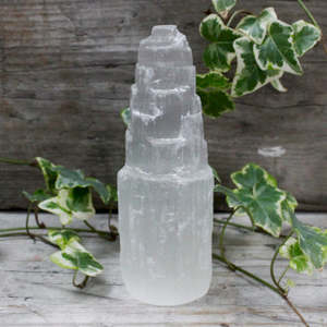 Selenite Wands Shapes: Natural Selenite Tower - 15 cm