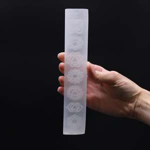 Flat Bar Selenite Charging Plate 20cm - Chakra