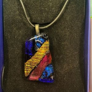 Glass Jewellery: Glass Necklace - Multicolour