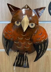 Ornaments Fairy Themed: Small Metal Owl Wall Art