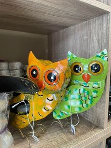 Ornaments Fairy Themed: Metal Owl Tealight Holder