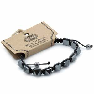 Magnetic Hematite Shamballa Bracelet - Spikey Pyramids