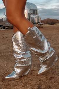 Shoes: Cody Boots - Silver