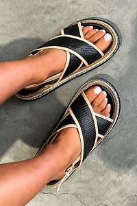 Shoes: Mykonos Platform Sandals - Black