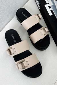 Shoes: Litmus Sandals - Bone