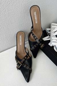 Shoes: Talika Heels - Black