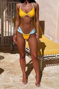 Golden Hour Bikini Bottoms - Orange/Blue