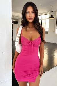 Thiago Mini Dress - Hot Pink