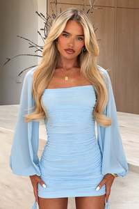 Mini Dresses: Lorde Dress - Blue