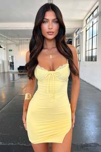 Thiago Mini Dress - Yellow