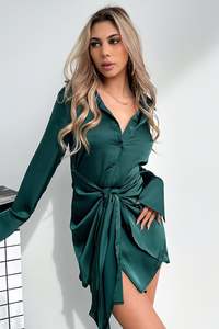 Mini Dresses: Alexa Dress - Emerald