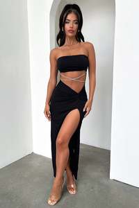 Midi Dresses: Zeilie Midi Dress - Black