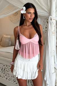 Alaria Lace Crop - Baby Pink