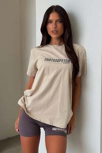 T Shirt Tees: Series 10 Oversized Tee - Beige