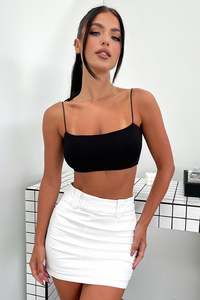 Ashlee Mini Skirt - White