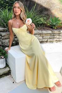 Formal Dresses: Magdalena Maxi Dress - Yellow