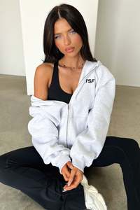 Knits Jumpers: Dale Zip Up Hoodie - Grey