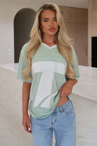Think Later Jersey Tee - Green