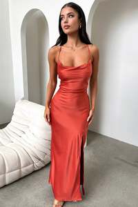 Formal Dresses: Olivia Maxi Dress - Rust