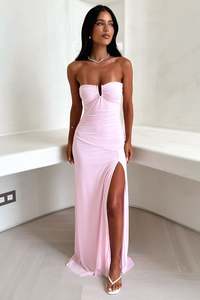 Renesmee Strapless Maxi Dress - Pink