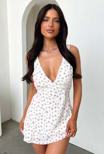 Mini Dresses 1: Naf V-Neck Mini Dress - Rose Floral