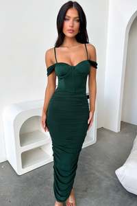 Summer Dresses: Audrey Maxi Dress - Emerald