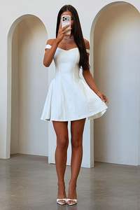Georgina Off-Shoulder Mini Dress - White