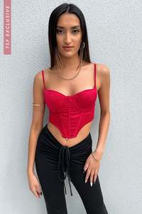 All Tops: Fauna Corset Top - Red